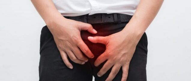 Leistenschmerzen sind das Hauptsymptom der Prostatitis